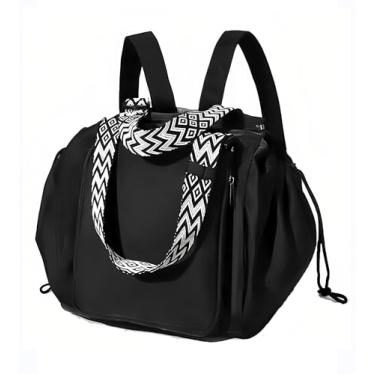 Imagem de Fashowlife Sacola multifuncional de grande capacidade – Mochila leve de nylon versátil com 15 bolsos para viagens de carro