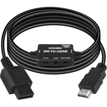 Imagem de Adaptador de cabo conversor Wii para HDMI, switch 720P/1080P, com conector de áudio de 3,5 mm, melhora a qualidade e a resolução da imagem, suporta todos os modos de exibição, compatível com Wii, U