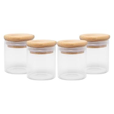 Imagem de WOLFF - Conjunto 4 Porta Mantimentos de Vidro Borossilicato Com Tampa De Bambu 60Ml