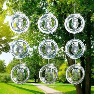 Imagem de Conjunto de discos Bird Scare Paddsun Highly Reflective Owl Wind Spinn