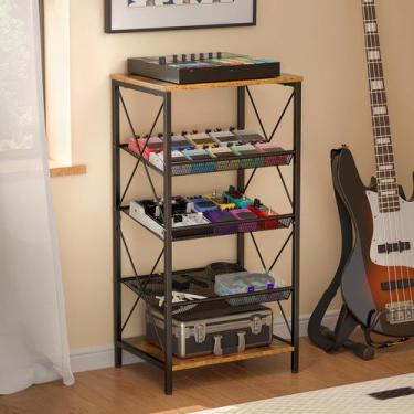 Imagem de Organizador de pedais de guitarra ThreeHio 5 Tier Tuner Pedal Storage