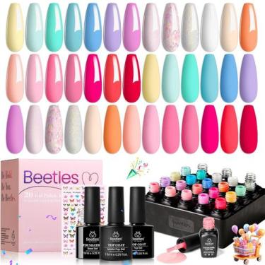 Imagem de Conjunto de esmaltes de gel besouros, 23 unidades, pastel de primavera
