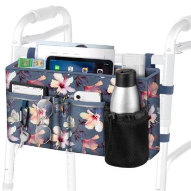 Imagem de Sacola Walker FINPAC grande com porta-copos Blooming Hibiscus