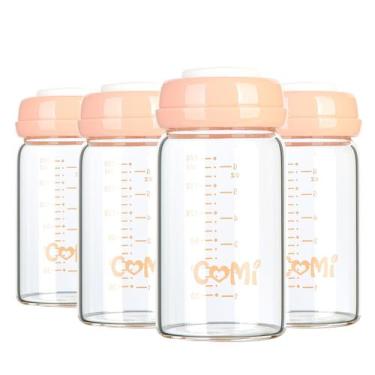 Imagem de Frasco de leite materno COMI Wide Neck Glass 180 ml, 4 pacotes com ace