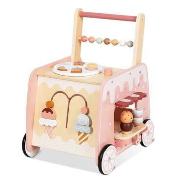Imagem de Carrinho de sorvete multifuncional de madeira Baby Walker bpmfkid