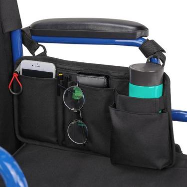 Imagem de Bolsa lateral Walker JOYTUTUS para cadeira de rodas, Rollator Black