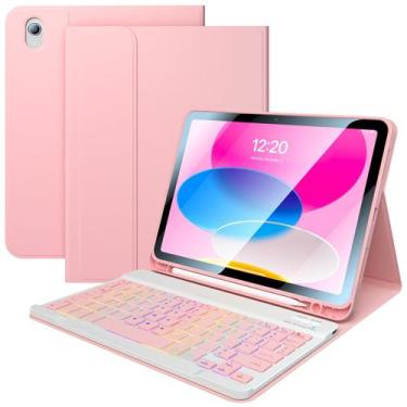 Imagem de Capa de teclado FGZZROU para iPad de 10,9 polegadas de 10ª geração com