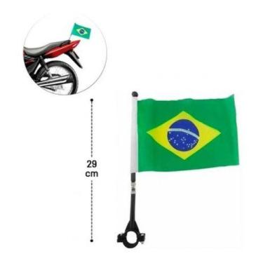 Imagem de 12 Bandeiras De Moto Brasil Tecido  - Bandeira do Brasil