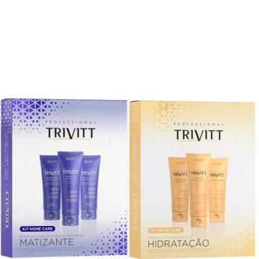 Imagem de Kit Trivitt 6pcs: Home Care Matizante + Home Care Hidratação