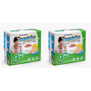 Imagem de Kit Fralda Descartável Toquinho de Gente Basic Plus Tamanho P - 160 Ti
