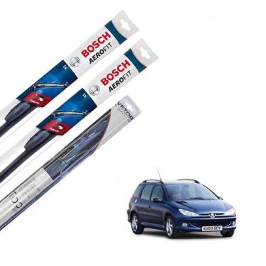 Imagem de Kit Limpador Parabrisa Peugeot 206 Sw 2005 2006 2007 2008 - Bosch