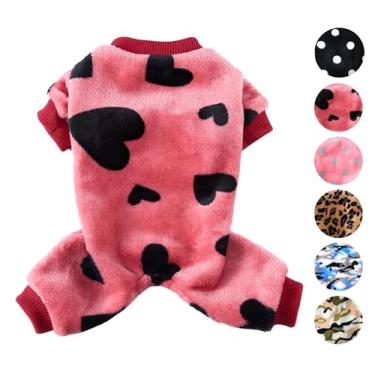 Imagem de Pijama de inverno para cães pequenos, meninas, meninos, pijamas de inverno, para clima frio, 4 pernas, suéter para chihuahua yorkie xícara de chá, macacão, roupas fofas para animais de estimação