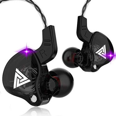 Imagem de CNWUJASS Fones de ouvido para jogos com fio, fone de ouvido intra-auricular QKZ AK6, fone de ouvido esportivo de corrida com microfone, driver dinâmico 1DD, para DJ, música, jogos, videochamadas
