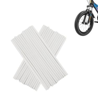 Imagem de Runseaway 72 capas de raio universal, protetor de aro de 20 a 53 cm, capa de envoltório de raio de roda para bicicleta suja, bicicleta, cadeira de rodas, motocicleta (branca)