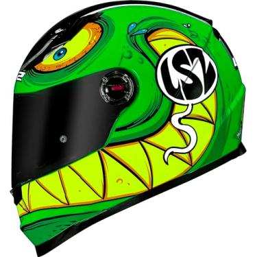 Imagem de Capacete Masculino Ls2 Ff358 Rampage Verde Fechado Moto (58)