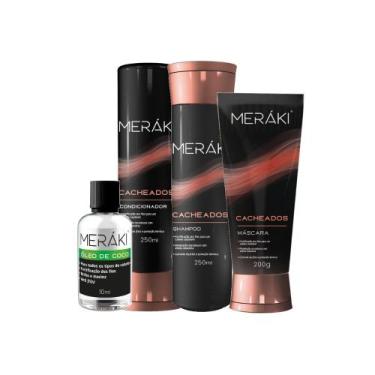 Imagem de Kit Meráki Cabelo Cacheado Shampoo 250ml + Condicionador 250ml + Másca