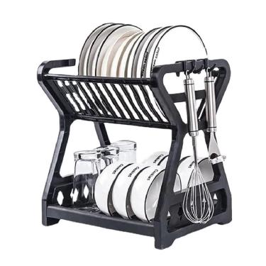 Imagem de Escorredor De Louças 13 Pratos Copos Desmontável - Preto
