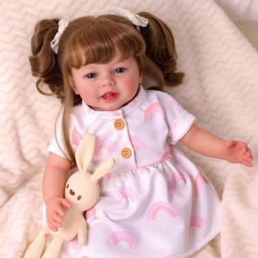 Imagem de Boneca Reborn BABESIDE Lifelike 50 cm com sardas para crianças a parti