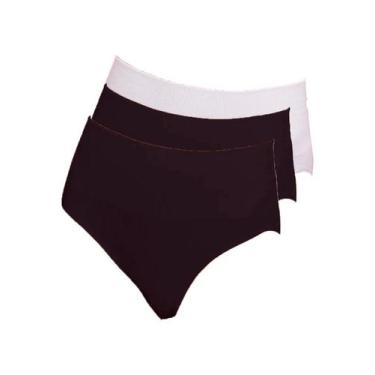 Imagem de Kit com 3 Calcinhas Alta Hope 33110 Colorido, Preto, G