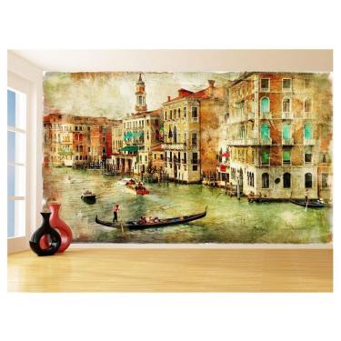 Imagem de Papel De Parede 3D Arte Cartão Postal Veneza 3,5M Tra55