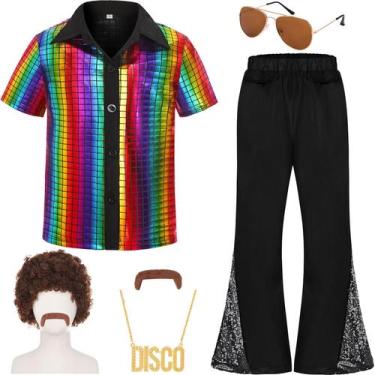 Imagem de Traje Gorkonpy dos anos 70 para meninos e crianças de discoteca de 10 