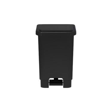 Imagem de Lixeira Retangular Com Pedal E Haste De Metal 100l Cor Preto