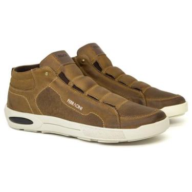 Imagem de Sapatênis Cano Alto Bota Ferracini 24h Pulse Couro, Areia, 40