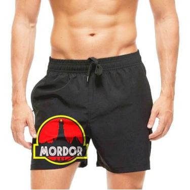 Imagem de Short Praia Shorts Banho Senhor Dos Aneis Mordor 738 - smoke, Preto, M