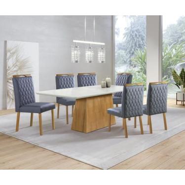 Imagem de Sala de Jantar com Vidro 6 Cadeiras Amsterdã Art Salas