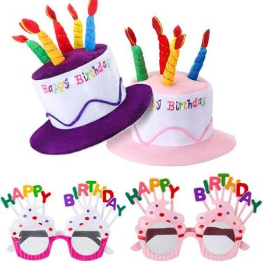 Imagem de Chapéus e óculos de aniversário de pelúcia Coume 2 Party Novelty Decor