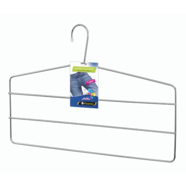 Imagem de Cabide para Calça Triplo Calceiro Cromado Organização Roupa Armario