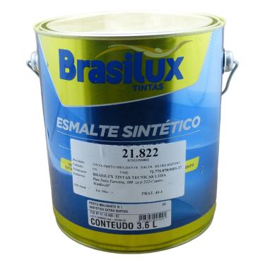 Imagem de Tinta Preta Brasilux Brilhante 3.6L Extra Rápido
