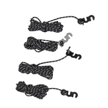 Imagem de RiToEasysports 4pcs Corda Reflexiva de Corda Ao Ar Livre, Cordão de Acampamento Ajustável, Tendas e Kit de Acessórios de Dosséis Com Estrutura de Fixação Aprimorada, Dispositivo de Conveniência,