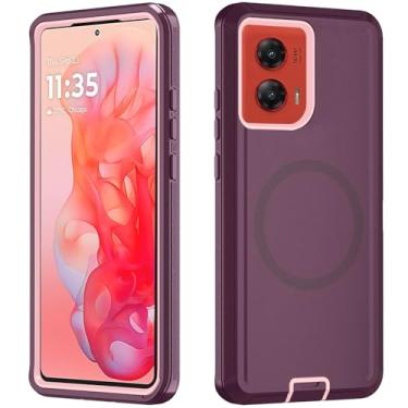 Imagem de Asuwish Capa de celular para Motorola Moto G Stylus 5G 2024 com protetor de tela de vidro temperado Capa magnética híbrida à prova de choque à prova de quedas acessórios resistentes G5 mulheres homens