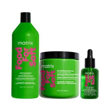 Imagem de Kit Matrix Food For Soft Shampoo 1000ml + Mascara 500ml + Óleo 50ml