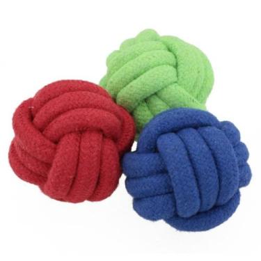 Imagem de Bola Corda Pet 7,8cm Algodão Resistente Cachorro Lovely Vibe