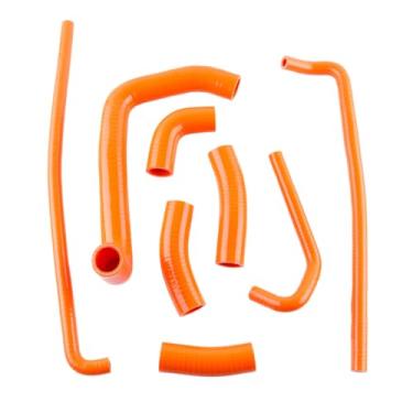 Imagem de XAJINGSU Kit de mangueira de refrigeração de radiador de silicone para Kawasaki ZX7R 1996-2003 97 98 99 01 02 3 camadas 4,5 mm 11 cores (laranja brilhante)