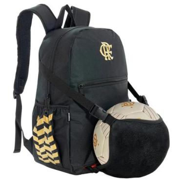 Imagem de Mochila Futebol Escolar Menino Com Bolso Para Bola Flamengo - Xeryus, 