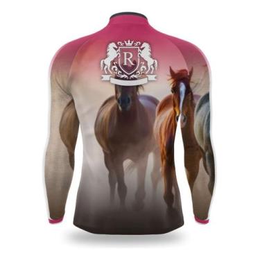 Imagem de Camisa Feminina Cavalo Cavalgada Agro Cowgirl Proteção Uv - Cavalo Agr