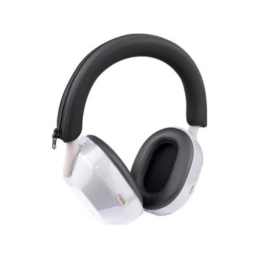 Imagem de SOULWIT Kit de proteção para fones de ouvido Sony WH-1000XM5, capa de silicone para faixa de cabeça + capa de TPU, à prova de suor, lavável, acessórios antiarranhões para WH1000XM5 - Preto