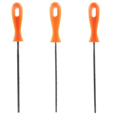 Imagem de Cionyce Arquivo de afiação de corrente de motosserra, 3 peças, ferramenta de afiador de serra redonda de aço com alça de plástico (5/81.3 cm, 7/81.3 cm, 3/40.6 cm)