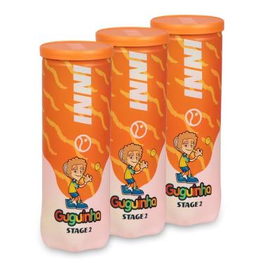 Imagem de Bola De Tenis Inni Stage 2 Guginha - Pack C/ 3 Tubos
