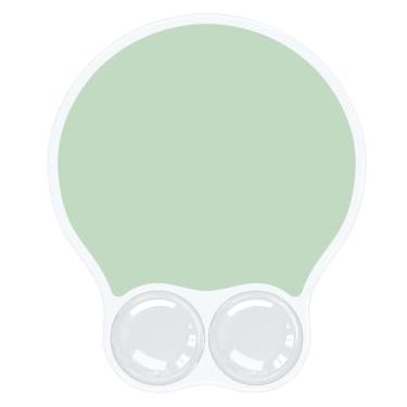 Imagem de WINTOJO Mouse pad ergonômico de gel com base de PU, suporte de descanso de pulso, superfície lisa, almofada de gel de cristal, estabilidade antiderrapante, para escritório/casa/estudo verde claro AMP