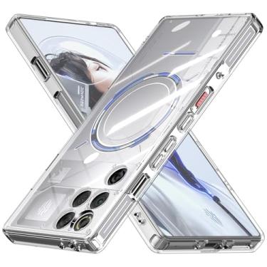 Imagem de Foluu Capa de ajuste fino para ZTE Nubia Red Magic 11 Pro/11 Pro+, parte traseira rígida de policarbonato e TPU macio à prova de choque resistente a arranhões para Red Magic 11 Pro 2025 (transparente)