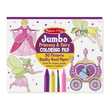 Imagem de Melissa & Doug Jumbo 50-Page Kids' Coloring Pad Activity Book - Princess and Fairy