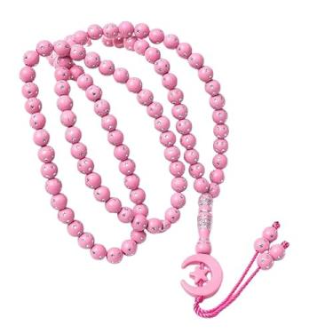 Imagem de Pulseira de contas de oração Mala 33/99 com pingente de pedra curativa, colar de ioga, presente para homens e mulheres, One Size, Acrílico, Sem Pedra Preciosa