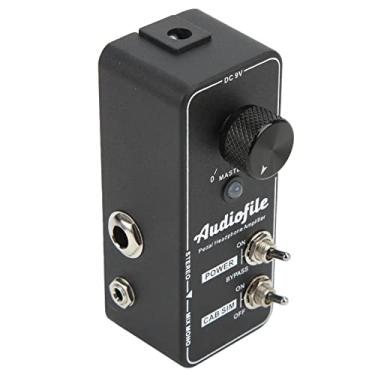 Imagem de POENVFPO Pedal Amplificador de Fone de Ouvido, Amplificador de Prática de Baixo de Guitarra Classe A Com Simulador de Gabinete, Pedal de Monitoramento Silencioso de Metal para Placas de Efeitos