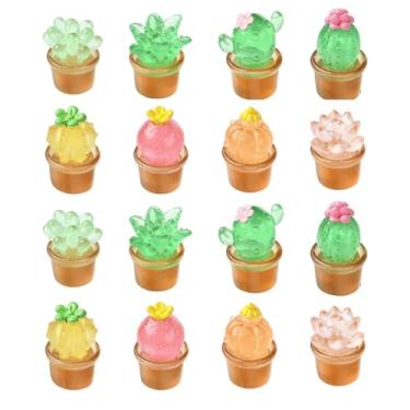 Imagem de LiQunSweet 40 peças, 8 estilos, estatuetas em miniatura, cacto transparente, resina, ornamento, planta do deserto, exibição de contas para decoração de joias faça você mesmo, artesanato, decoração de