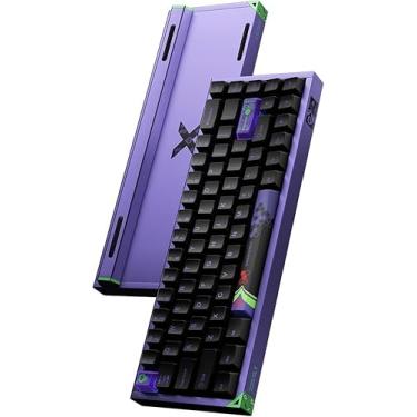 Imagem de Piifox Teclado para jogos Defender 68 Rapid Tenkeyless com fio com interruptor magnético, RGB HotSwapple, base de alumínio, 65% layout 68 teclas, polling 8K, teclado para jogos de PC personalizado por