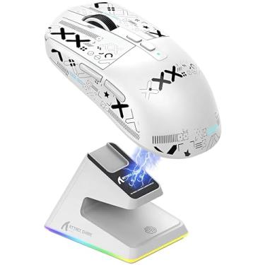 Imagem de Mouse Gamer ATTACK SHARK X6 com Fio RGB – Ergonômico, 6 Botões Programáveis e Alta Precisão (X6 - Branco)